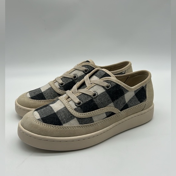 Zodiac Cheezburger Plaid Lace-Up Sneakers Women’s Size 9M Black White Tan NWB - Picture 5 of 11